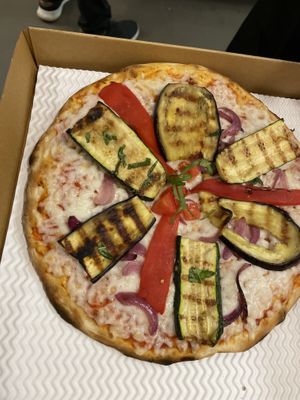 Vegan vegetarian pizza can be delivered within 5 miles of cafe  at The Hub and Spoke Cafe in Dunstable