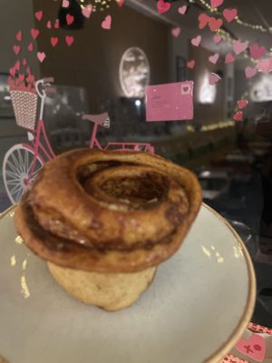 Sourdough Cinnamon Bun  at The Hub and Spoke Cafe in Dunstable