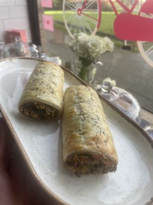 Own recipe vegan roll  at The Hub and Spoke Cafe in Dunstable