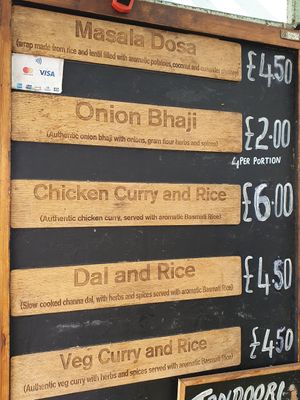 Menu at The Dosa in Hebden Bridge