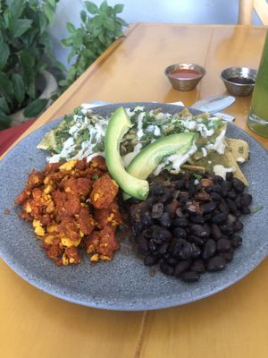 Awesome chilaquiles  at Tata Mia in Bucerias