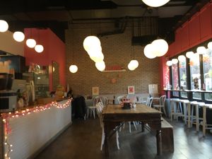 Here is a view of the entire venue. at Glow Plant Based Revolution in New York City