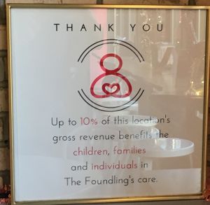 Sign on wall. at Glow Plant Based Revolution in New York City