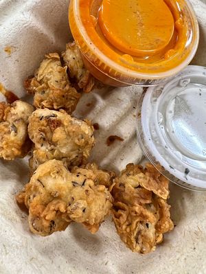 Buffalo cauliflower bites with vegan ranch  at Lucky's Taproom and Eatery in Dayton