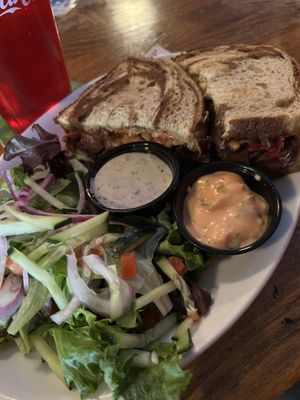 Jackfruit Reuben on Rye  at Lucky's Taproom and Eatery in Dayton