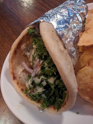 Seitan gyro at Lucky's Taproom and Eatery in Dayton