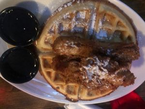 Chik’n and waffles  at Lucky's Taproom and Eatery in Dayton