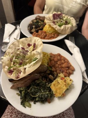 Vegan meal plate  at Lettere Caffè in Rome