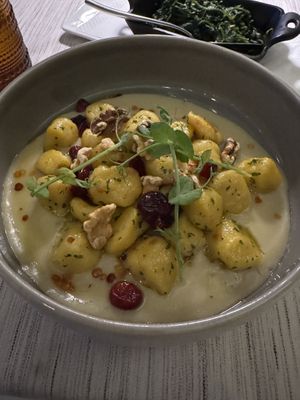 Pumpkin gnocchi #Veganuary at Braidwood in Whistler