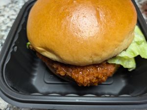 Buffalo chicken sandwich at Prone to Plants in Las Vegas