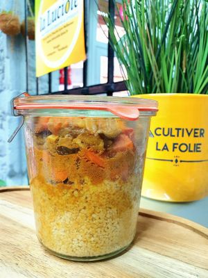 Plat du jour végan (different plat suivant les jours) at la Luciole in Lyon