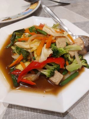 Fried vegetables vegan at Tuk Tuk in Copenhagen