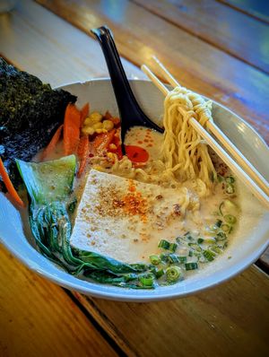 Veggie Ramen with fresh tofu at Takara Ramen in Henrico