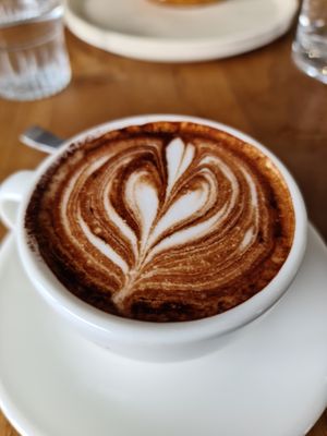 Macadamia milk coffee at Nabo in Kingsville