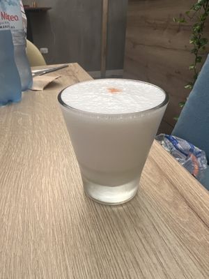 Pisco sour   at Gastronomía Vegana in Lima