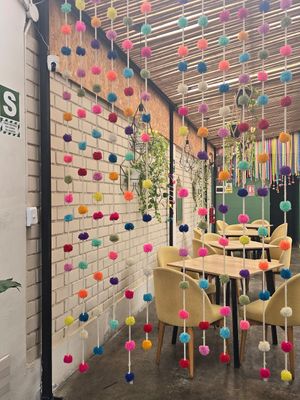 Nice outside patio at Gastronomía Vegana in Lima