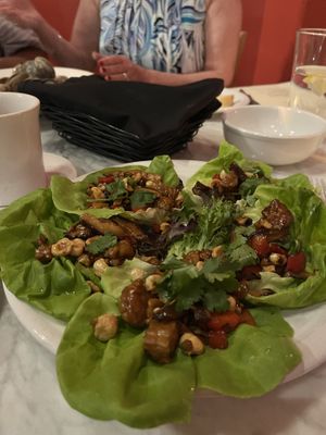 Tempeh lettuce wraps v/gf  at Mizuna in Spokane