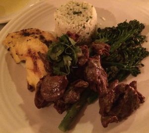 the best seitan i've ever had...
"*Jalapeno and Tequila Glazed Crispy Wheat Gluten…19.*
cilantro basmati rice, sautéed broccolini, grilled pineapple" at Mizuna in Spokane