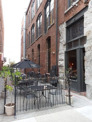 Outdoor seating at Mizuna in Spokane