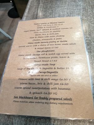 Menu 1 at Pretzels Delicatessen in Loughborough