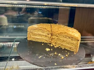 Caramelised biscuit cake   at Cafe 1496 in Forres