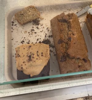 Vegan cakes at Dot Café Bar in Madrid