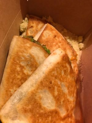 Vegetarian Quesadilla at Rai Urban Vege in Belgrade