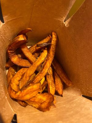 sweet potato fries at Rai Urban Vege in Belgrade