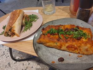 Gyros and an enchilada 😍 at Rai Urban Vege in Belgrade