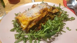 Lasagna at Rai Urban Vege in Belgrade