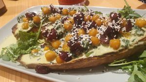 Stufged sweet potato at Rai Urban Vege in Belgrade