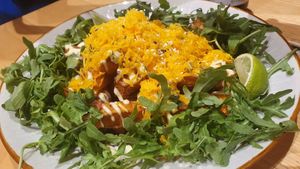 Sweet potato sticks (cheesy batat delish) at Rai Urban Vege in Belgrade