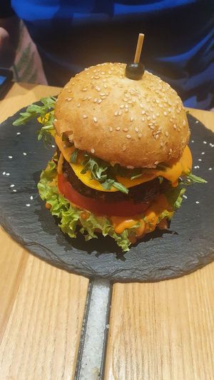 Monster burger at Rai Urban Vege in Belgrade