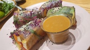 Spring rolls at Rai Urban Vege in Belgrade