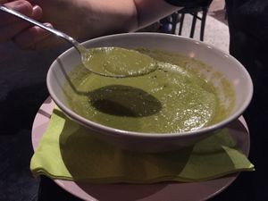 The very good soup at Rai Urban Vege in Belgrade