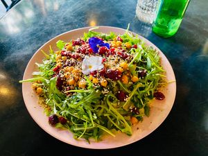 Stuffed sweet potato at Rai Urban Vege in Belgrade