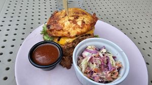 Sloppy burger at Rai Urban Vege in Belgrade