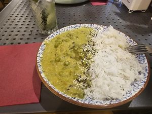 Green curry at Rai Urban Vege in Belgrade