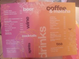 Beverage Menu English 1 at Rai Urban Vege in Belgrade