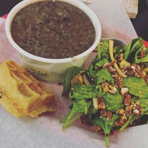 Black bean soup combo at PuraVegan in St Louis