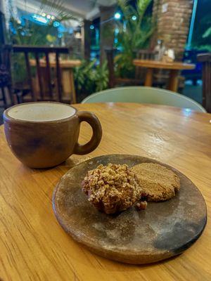 Peanut cookie and banana cupcakees  at Dulce Tierra in Oaxaca