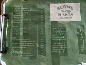 Menu at Beyond Plants in Dumaguete