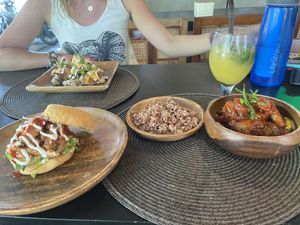 Burger and wings  at Beyond Plants in Dumaguete