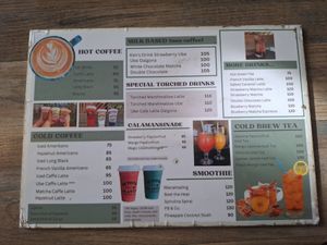 Menu at Beyond Plants in Dumaguete