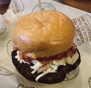   at Burger Village in Brooklyn