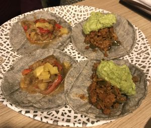 2 “recatao” (left) & 2 “heura choriqueso” (right)  at El Villa Mexico in Huesca