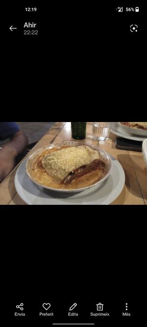 Vegan lasagna at Refugio Kalandraka in Rodellar