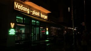 From outside at Vedang - green burger | P- Berg in Berlin