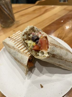 Wrap with seitan   at Le Salon Enchanthé in Montreal