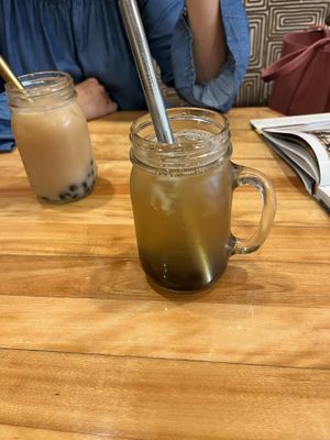 Bubble tea Sapin Baumier flavor.  at Le Salon Enchanthé in Montreal